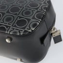 Salvatore Ferragamo Hand Bag Leather Black Silver Auth 148656-12