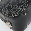 Salvatore Ferragamo Hand Bag Leather Black Silver Auth 148656-13