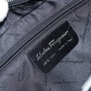 Salvatore Ferragamo Hand Bag Leather Black Silver Auth 148656-16