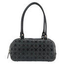 Salvatore Ferragamo Hand Bag Leather Black Silver Auth 148656-2