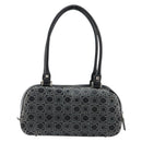 Salvatore Ferragamo Hand Bag Leather Black Silver Auth 148656-3