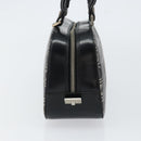 Salvatore Ferragamo Hand Bag Leather Black Silver Auth 148656-4
