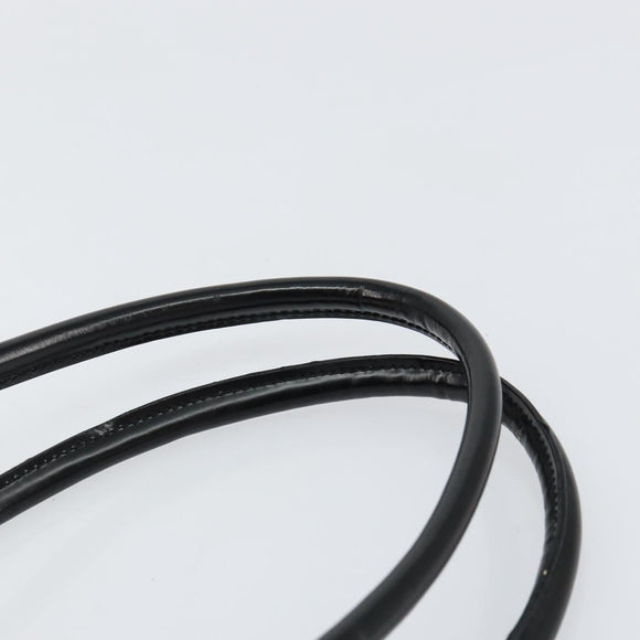 Salvatore Ferragamo Hand Bag Leather Black Silver Auth 148656