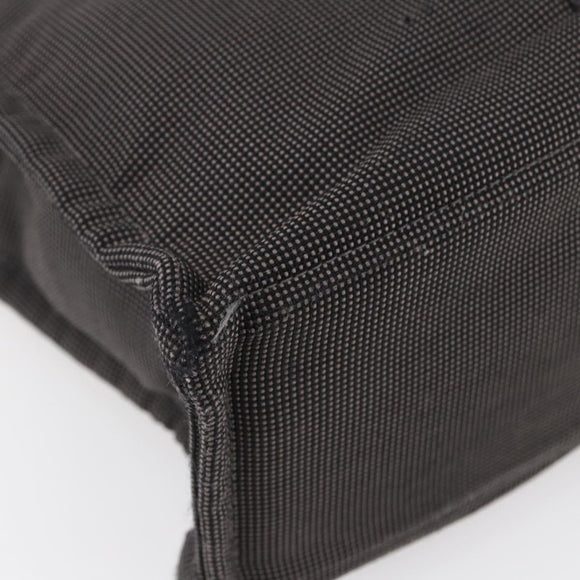 HERMES Her Line Hand Bag MM Canvas Gray Auth 148658