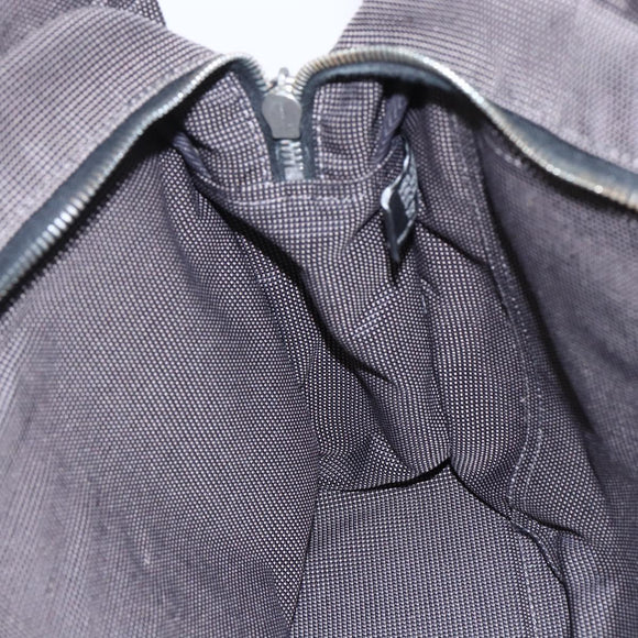 HERMES Her Line Hand Bag MM Canvas Gray Auth 148658