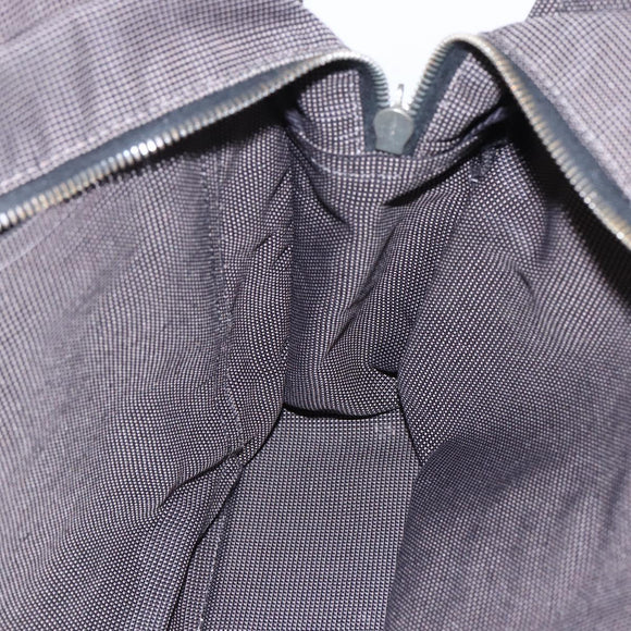 HERMES Her Line Hand Bag MM Canvas Gray Auth 148658