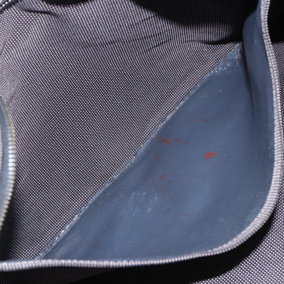 HERMES Her Line Hand Bag MM Canvas Gray Auth 148658