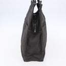 HERMES Her Line Hand Bag MM Canvas Gray Auth 148658-4