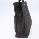 HERMES Her Line Hand Bag MM Canvas Gray Auth 148658-5