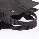 HERMES Her Line Hand Bag MM Canvas Gray Auth 148658-7