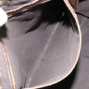 FENDI Zucchino Canvas Hand Bag Beige Black gold Auth 148659-21