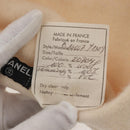 CHANEL Camellia Beret Cap Wool Cream CC Auth 148661M-10