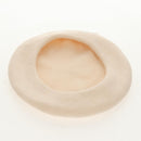 CHANEL Camellia Beret Cap Wool Cream CC Auth 148661M-8