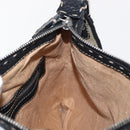 FENDI Shoulder Bag Leather Black Silver Auth 148664-19