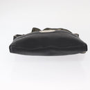 FENDI Shoulder Bag Leather Black Silver Auth 148664-5