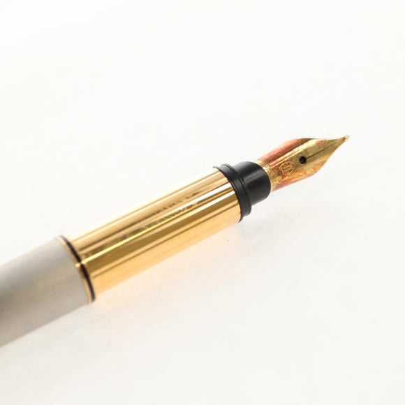 CARTIER Fountain Pen Trinity metal Silver Gold Auth 148666M