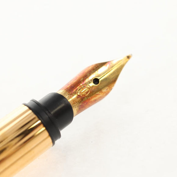 CARTIER Fountain Pen Trinity metal Silver Gold Auth 148666M