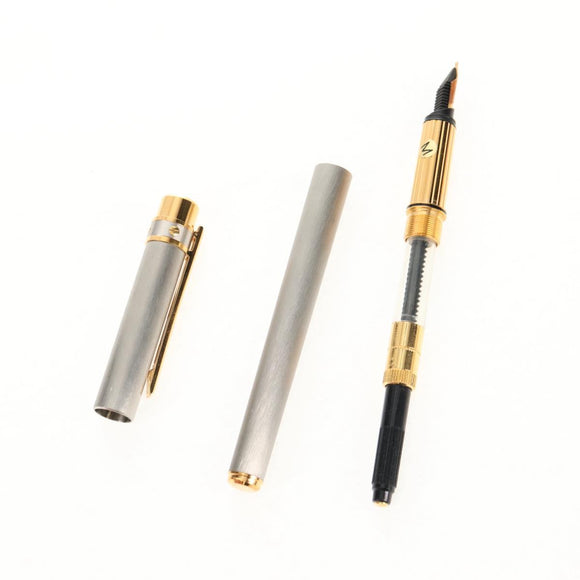CARTIER Fountain Pen Trinity metal Silver Gold Auth 148666M