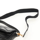 VERSACE Shoulder Bag Leather Black Gold Auth 148667V-14