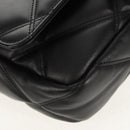 VERSACE Shoulder Bag Leather Black Gold Auth 148667V-15