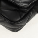 VERSACE Shoulder Bag Leather Black Gold Auth 148667V-16