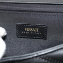 VERSACE Shoulder Bag Leather Black Gold Auth 148667V-20