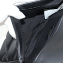 VERSACE Shoulder Bag Leather Black Gold Auth 148667V-11