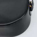 CARTIER Shoulder Bag Leather Black Gold Auth 148672-12