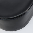 CARTIER Shoulder Bag Leather Black Gold Auth 148672-13