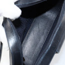 CARTIER Shoulder Bag Leather Black Gold Auth 148672-17