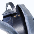 CARTIER Shoulder Bag Leather Black Gold Auth 148672-18