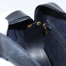 CARTIER Shoulder Bag Leather Black Gold Auth 148672-19