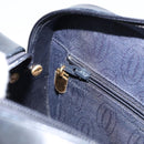 CARTIER Shoulder Bag Leather Black Gold Auth 148672-20