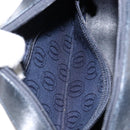 CARTIER Shoulder Bag Leather Black Gold Auth 148672-21