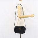 CARTIER Shoulder Bag Leather Black Gold Auth 148672-23