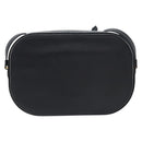 CARTIER Shoulder Bag Leather Black Gold Auth 148672-3