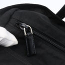 PRADA Semi Shoulder Bag Nylon Black Silver Auth 148673-10