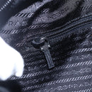 PRADA Semi Shoulder Bag Nylon Black Silver Auth 148673-19