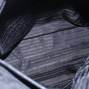 PRADA Semi Shoulder Bag Nylon Black Silver Auth 148673-11