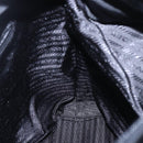 PRADA Semi Shoulder Bag Nylon Black Silver Auth 148673-20