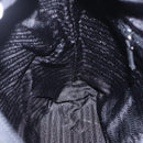 PRADA Semi Shoulder Bag Nylon Black Silver Auth 148673-21