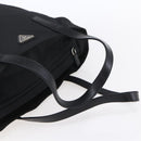 PRADA Semi Shoulder Bag Nylon Black Silver Auth 148673-7