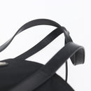 PRADA Semi Shoulder Bag Nylon Black Silver Auth 148673-8