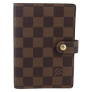 LOUIS VUITTON Damier Ebene Agenda PM Day Planner Cover R20700 LV Auth 148674-13