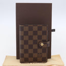 LOUIS VUITTON Damier Ebene Agenda PM Day Planner Cover R20700 LV Auth 148674-12