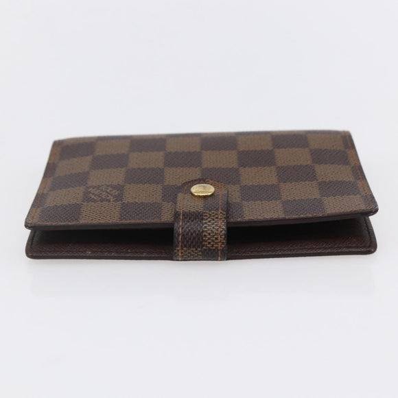 LOUIS VUITTON Damier Ebene Agenda PM Day Planner Cover R20700 LV Auth 148674