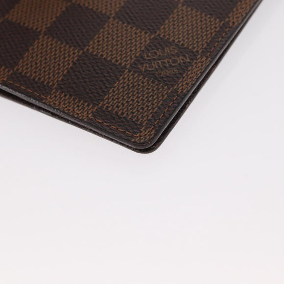 LOUIS VUITTON Damier Ebene Agenda Poche Note Cover R20703 LV Auth 148675