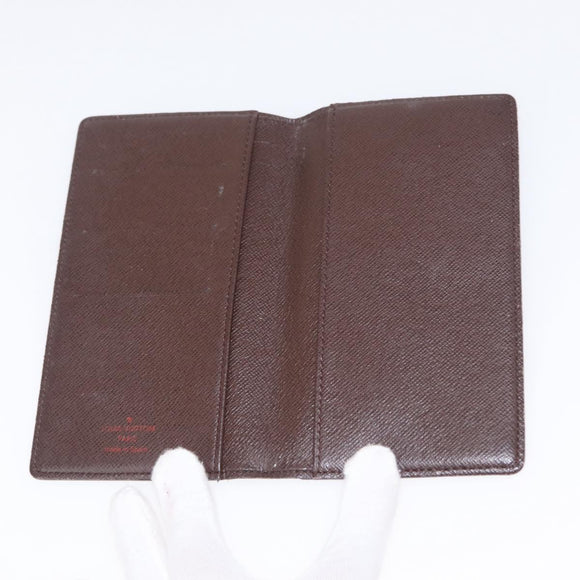 LOUIS VUITTON Damier Ebene Agenda Poche Note Cover R20703 LV Auth 148675
