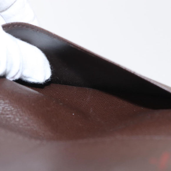 LOUIS VUITTON Damier Ebene Agenda Poche Note Cover R20703 LV Auth 148675