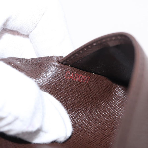 LOUIS VUITTON Damier Ebene Agenda Poche Note Cover R20703 LV Auth 148675